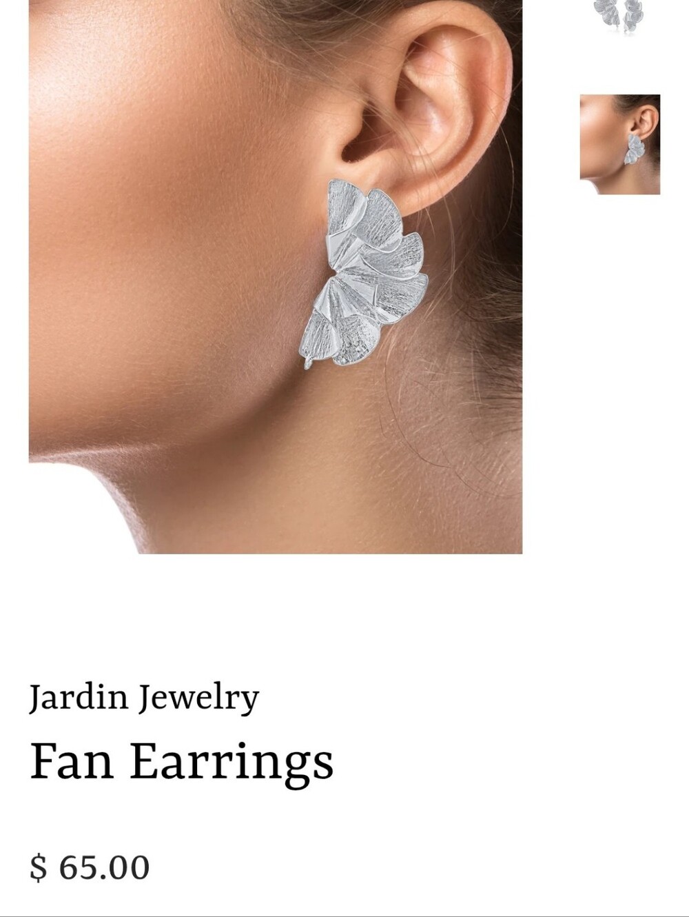 Jardin Silver-tone Fan Earrings